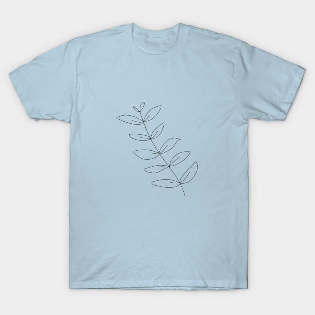 Minimal Leaf Sketch T-Shirt by Designedby-E